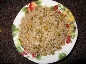 Rice and green Gungo peas/wonders of jamaica