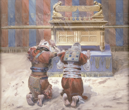 Moses and Joshua bowing before the Ark, painting by James Jacques Joseph Tissot, c. 1900. Image courtesy of wikipedia.org
