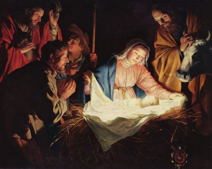"Adoration of the Shepherds" by Gerard van Honthorst, 1622. Image courtesy of wikipedia.org