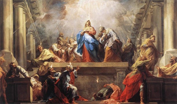 A Western depiction of the Pentecost, painted by Jean II Restout, 1732. Image courtesy of wikipedia.org